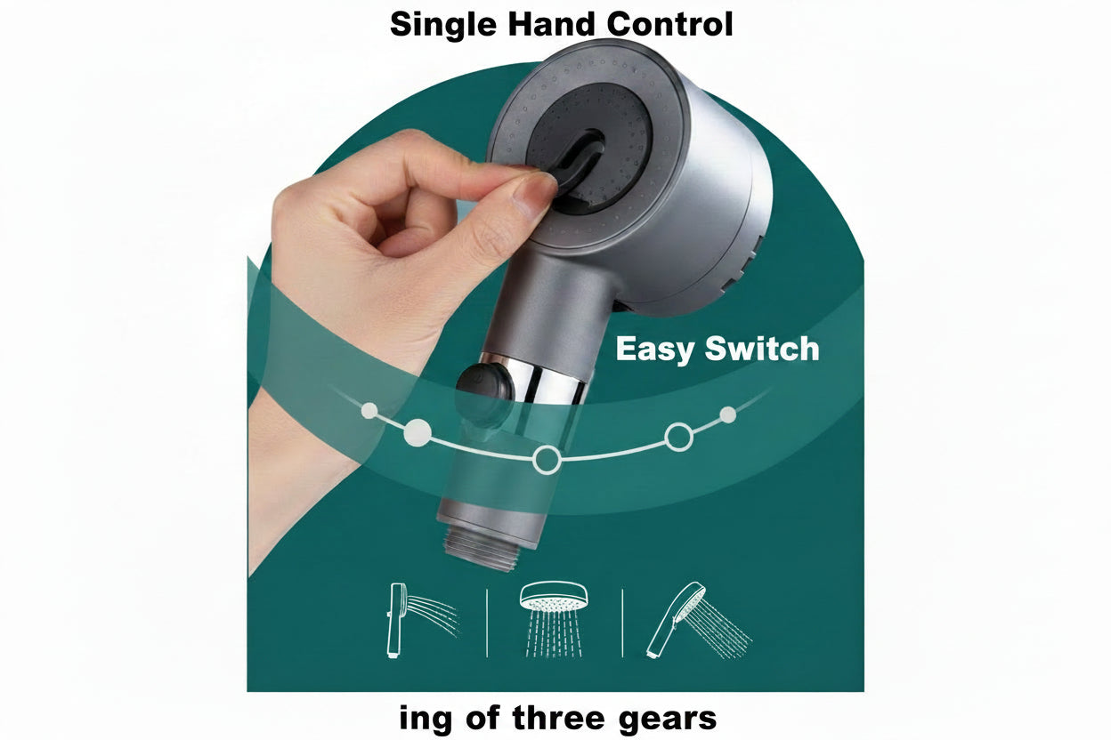 3 Modes Shower Head