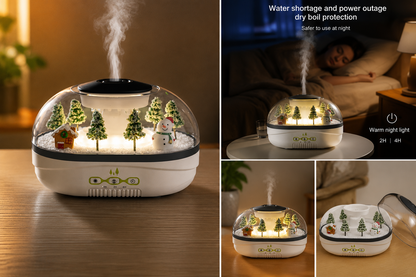 Raindrop Aroma Diffuser Humidifier with Mini Landscape Light