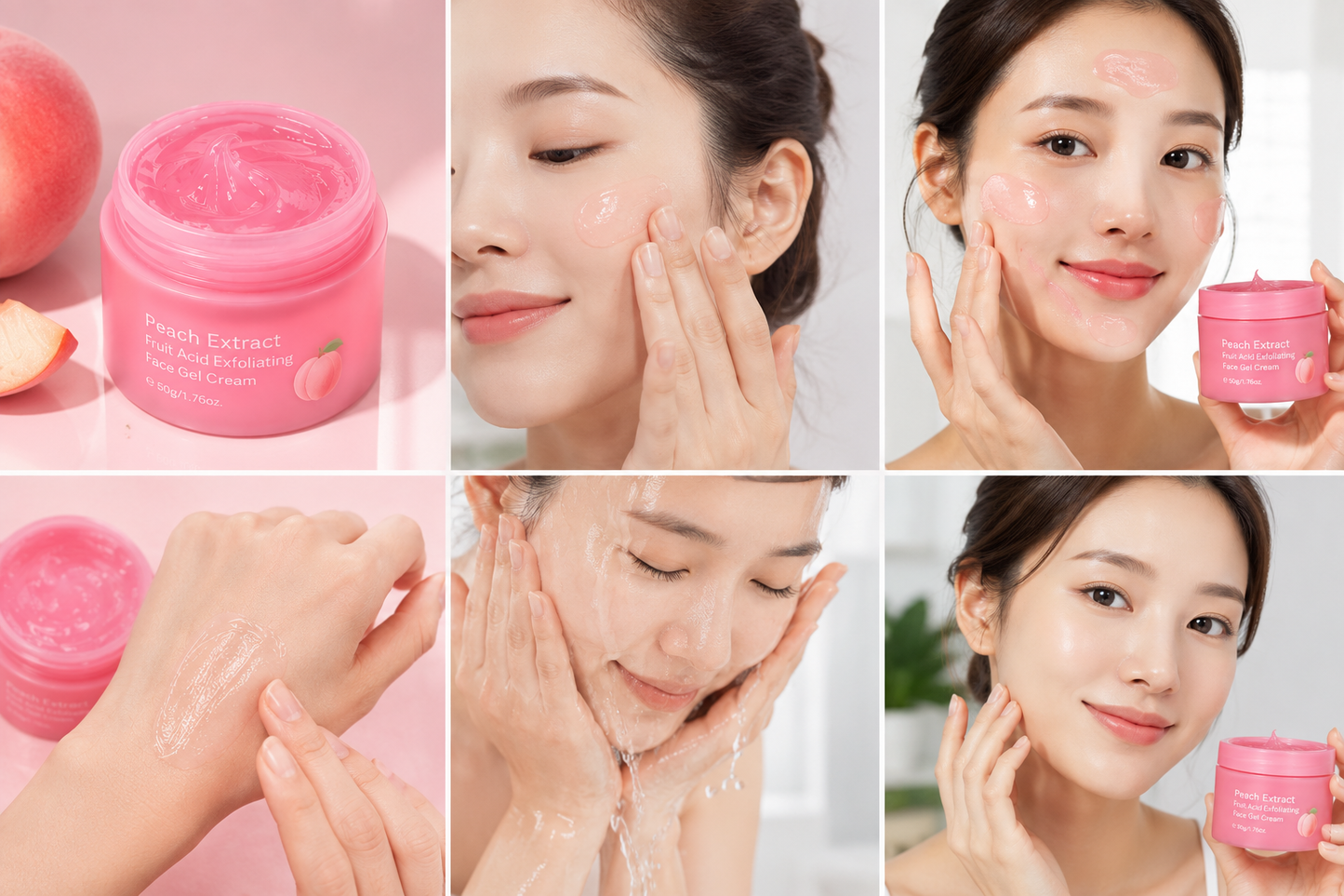 Peach Extract Fruit Acid Exfoliating Gel Cream – Smooth & Radiant Skin